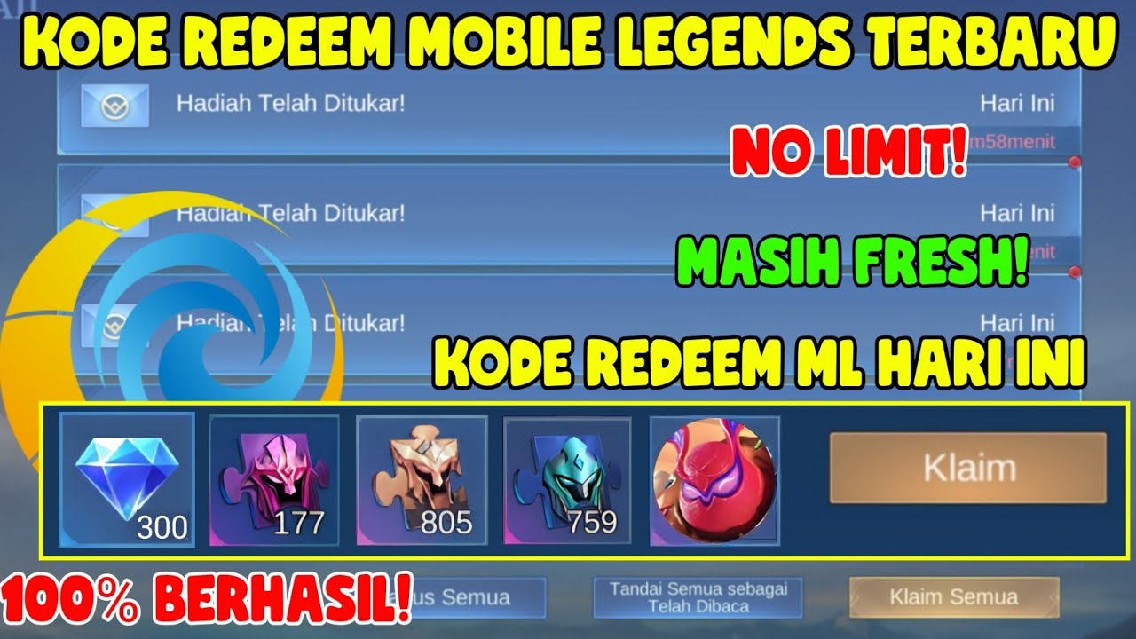 KLAIM 2 KODE REDEEM ML TERBARU KODE REDEEM MOBILE LEGENDS CODE REDEEM ...