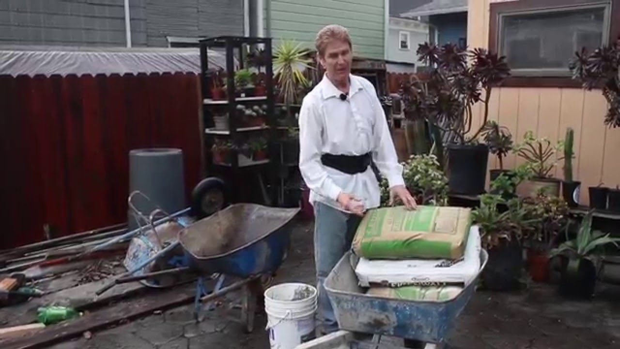 How to Make and Mix Portland Cement Stucco in a Wheelbarrow 