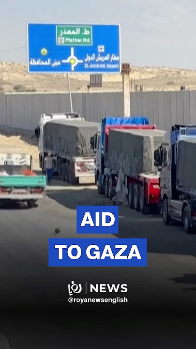 Aid trucks prepare to enter Gaza through Rafah crossing