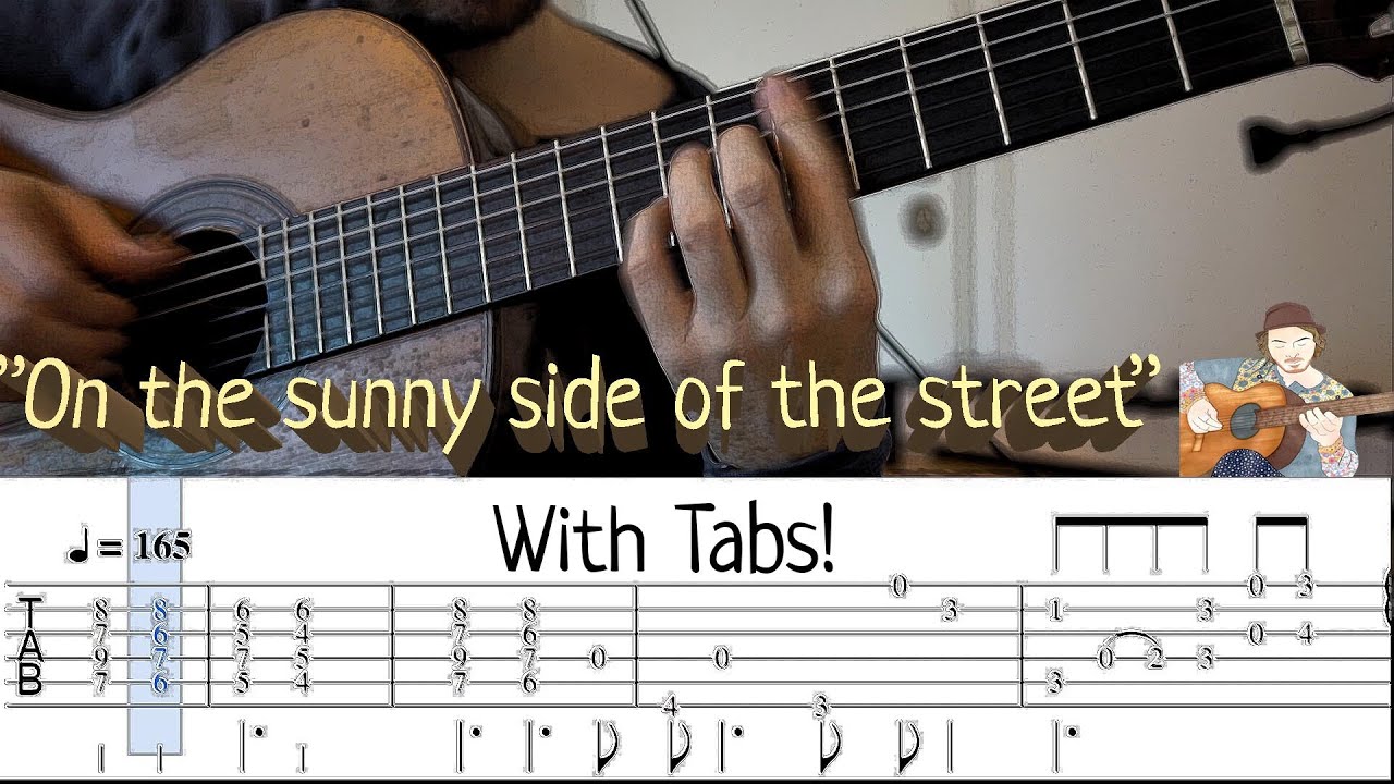 On The Sunny Side Of The Street Fingerstyle Guitar Video Tab Youtube