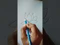Easy Water Lily Drawing with Alphabet । #drawing #art #foryoy