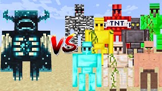 WARDEN vs EXTRA GOLEMS | Minecraft Mob Battle