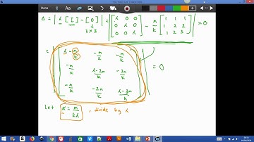 BDA 31103 - Eigenvalue and eigenvector for 3 DOF spring mass system