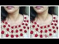 Satin ribbon rose work/സ്റ്റിച്ച് ചെയ്ത ചുരിദാറിനു ഒരു stylish makeover