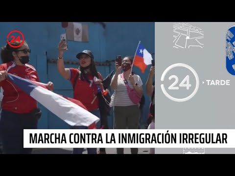 Realizan marcha en Iquique contra la inmigración irregular