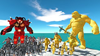 Honey Kong Evolution Door Challenge | Mutant Primates Army vs Honey Kong Evolution Army - ARBS