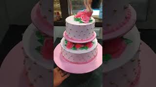 Barbie Cake design 2 layer#shorts#birthday#ytshort #ytshortsindia Resimi