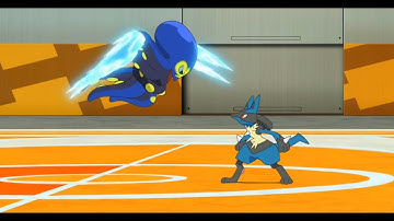 Pokemon Journeys  - Fighting Between Lucario vs Grapploct