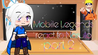 Mobile Legends react to naruto (pt2)