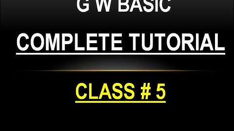 GW basic Class 5 . Files command & RMdir . CS By Sam. GW basic Tutorial