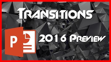 Transitions - 8 - PowerPoint (PPT) 2016 Tutorial