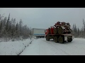 Дальнобой по ДВ. Потянуло в низ и сложило. Freightliner