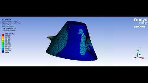 Bullet Penetrating a Bucket: Explicit Dynamics Analysis [Equivalent Strain] // ANSYS