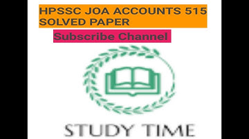 HPSSC JOA ACCOUNTS 515 PAPER || HPSSC JOA ACCOUNTS SYLLABUS &BOOK ||