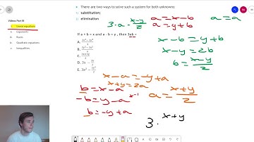 GMAT - Part III -  Linear Equations (video 1/5)