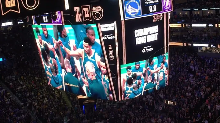 GSW Warriors championship ring ceremony and banner raising, Oct. 18, 2022, season opener