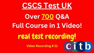 CSCS Card UK | CSCS Test 2024 | CSCS Test for Green Card |#cscscard | #21 #fullcourse