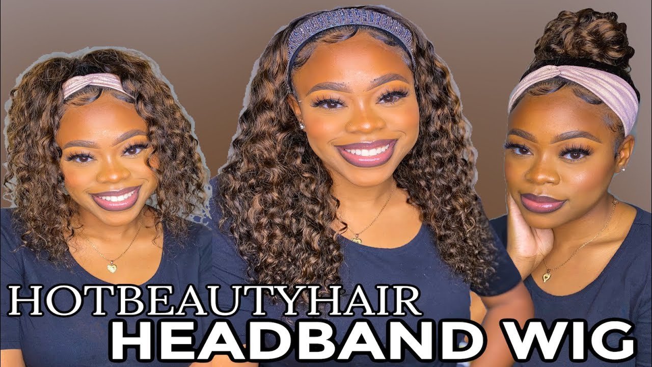 😍BEAUTIFUL HIGHLIGHT HEADBAND WIG! SUPER EASY INSTALL + MULTI STYLES | ft. Hot Beauty Hair