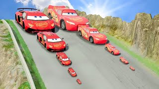 Big & Small ChooChoo McQueen Boy, King Dinoco vs Pixar Car,Tow Mater vs DOWN OF DEATH BeamNG.Drive