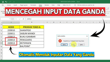 Cara Mencegah Input Data Ganda di Excel