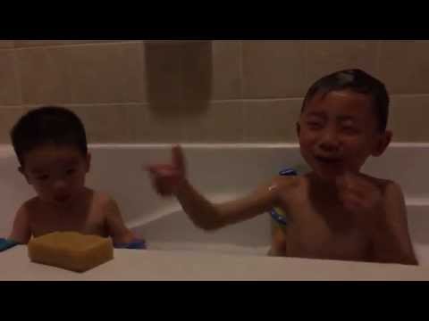 Toddler tub time. - Toddler tub time.
