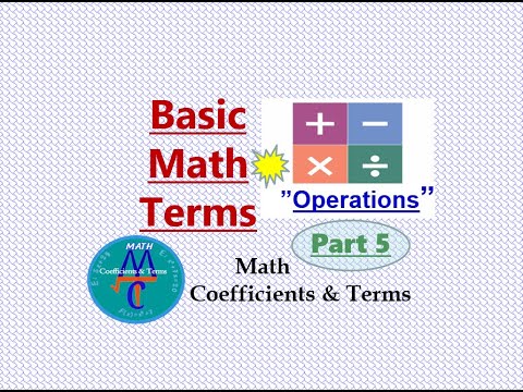 Basic Math Terms - Part 5 - Operations - YouTube