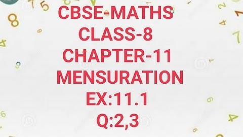CBSE-MATHS|CLASS -8|CHAPTER  -11|MENSURATION|Ex:11.1|Q:2,3|in Malayalam|MJ ACADEMY|