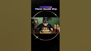🎥 Episode 1 – Mukbang Titanic Noodle Ship (Batman) #ai #shorts #veo3