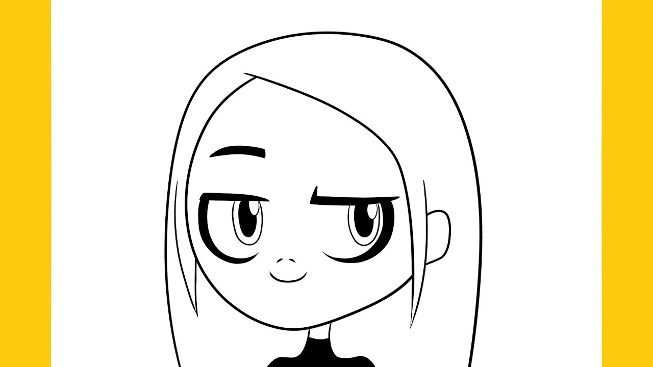 How to draw Terra with guidelines step by step (Teen Titans Go!)