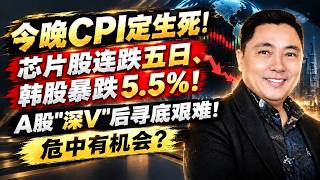 今晚CPI定生死！芯片股连跌五日、韩股暴跌5.5%！A股'深V'后寻底艰难！危中有机会？（156期）