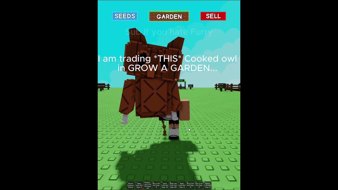 I am trading *THIS* Cooked owl in Roblox GROW A GARDEN...  