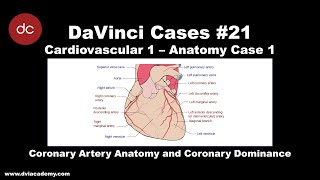Coronary Arteries Anatomy Case [#DaVinciCases Cardiovascular 1 - Anatomy Case 1]