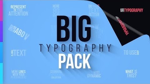 After Effects Template: Big Typography Pack