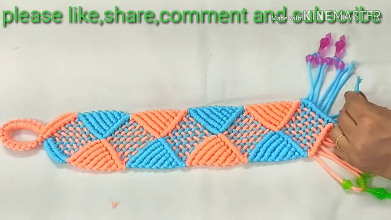 Very easy and simple of macrame key holder - YouTube