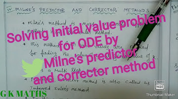 Solving Initial value problem ,first order O D E  by Milne