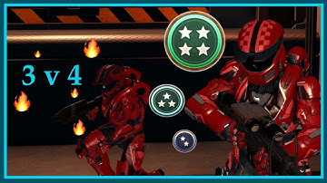 Halo 5 - 3v4 Champion Slayer Solo Q Gameplay w/ Overkill Ending!