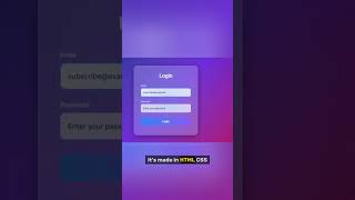 Creating a Modern Glassmorphism Login Form with HTML, CSS, and Tailwind