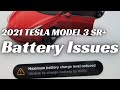 2021 tesla model 3 battery issues unable to charge battery bmsa029