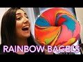 We Tried Instagram Rainbow Bagels • Saf & Tyler