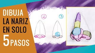 Cómo dibujar cualquier tipo de nariz en 5 pasos fáciles | Tutorial de dibujo para principiantes