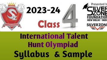 Class 4th Silverzone Olympiad/International Talent Hunt Olympiad syllabus & Sample paper//Silverzone