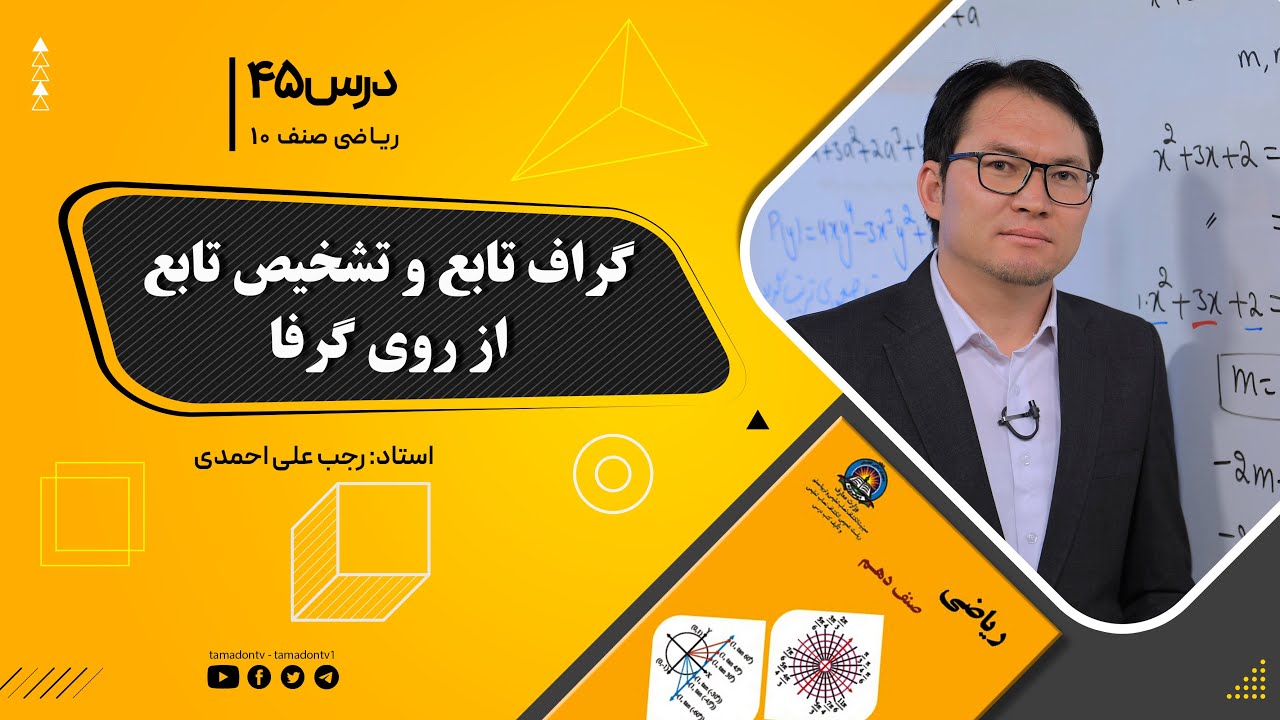 ریاضی صنف دهم- جلسه چهل وپنجم  – موضوع: گراف تابع و تشخیص تابع از روی گراف 28-9-1401