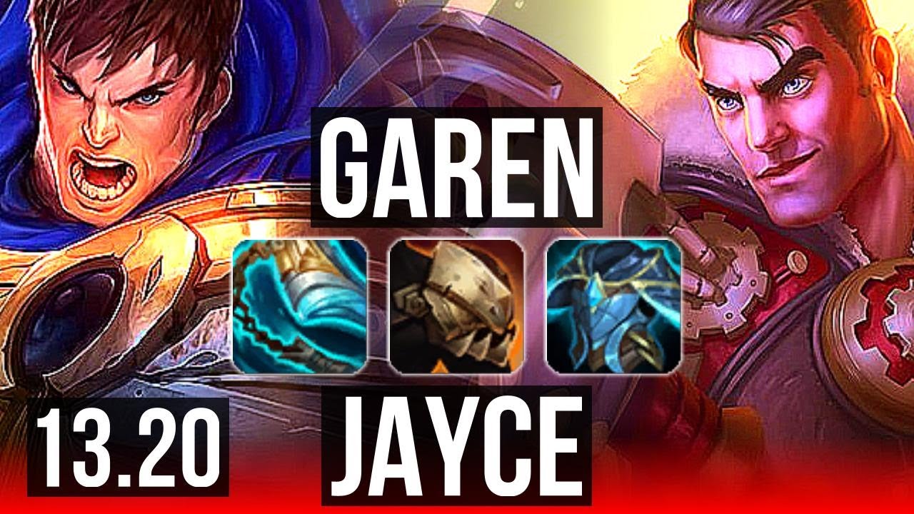 GAREN vs JAYCE (TOP) | Rank 4 Garen, Comeback, 2.0M mastery, 1100+ games | KR Grandmaster | 13.20