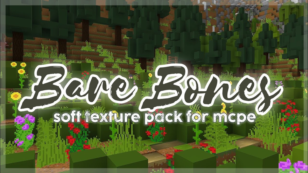 Minecraft PE Texture Pack | ☁️ Bare Bones Texture Pack • Soft Texture ...