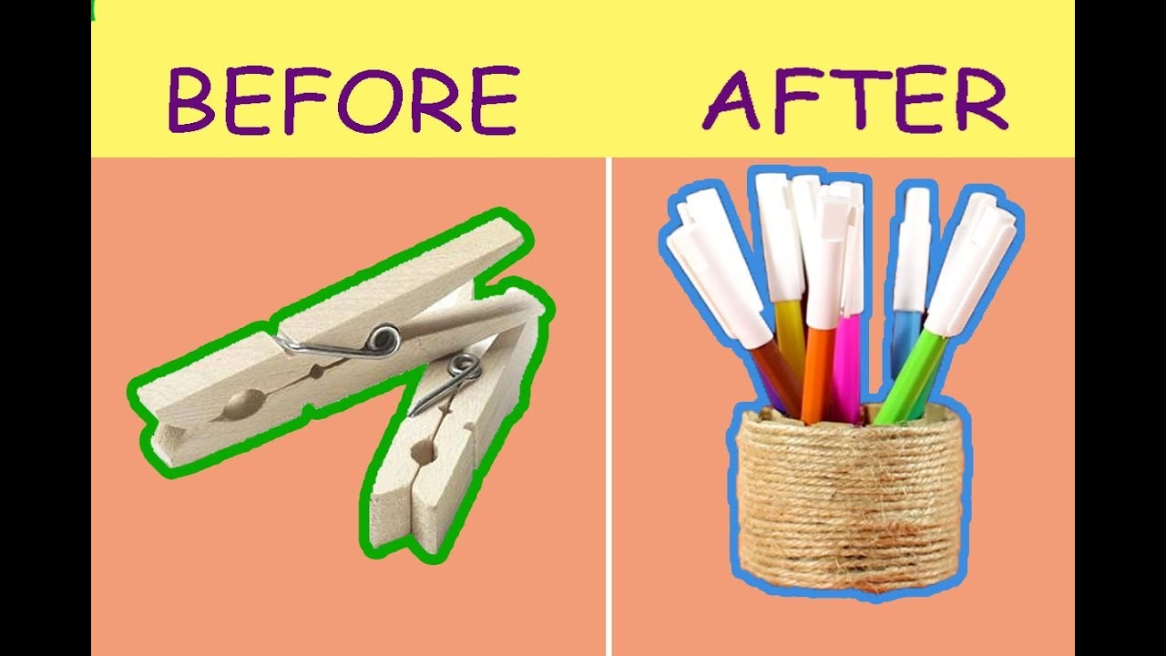5 Clothespin hacks you should try / Clothespin Crafts YouTube