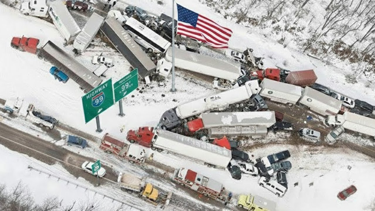 Калифорнийский хаос: авария с участием 59 автомобилей на шоссе 99 в густом тумане.