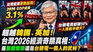 超越韓國、英加！台灣2026經濟奇蹟真相：是集體繁榮還是台積電一個人的武林？🚀