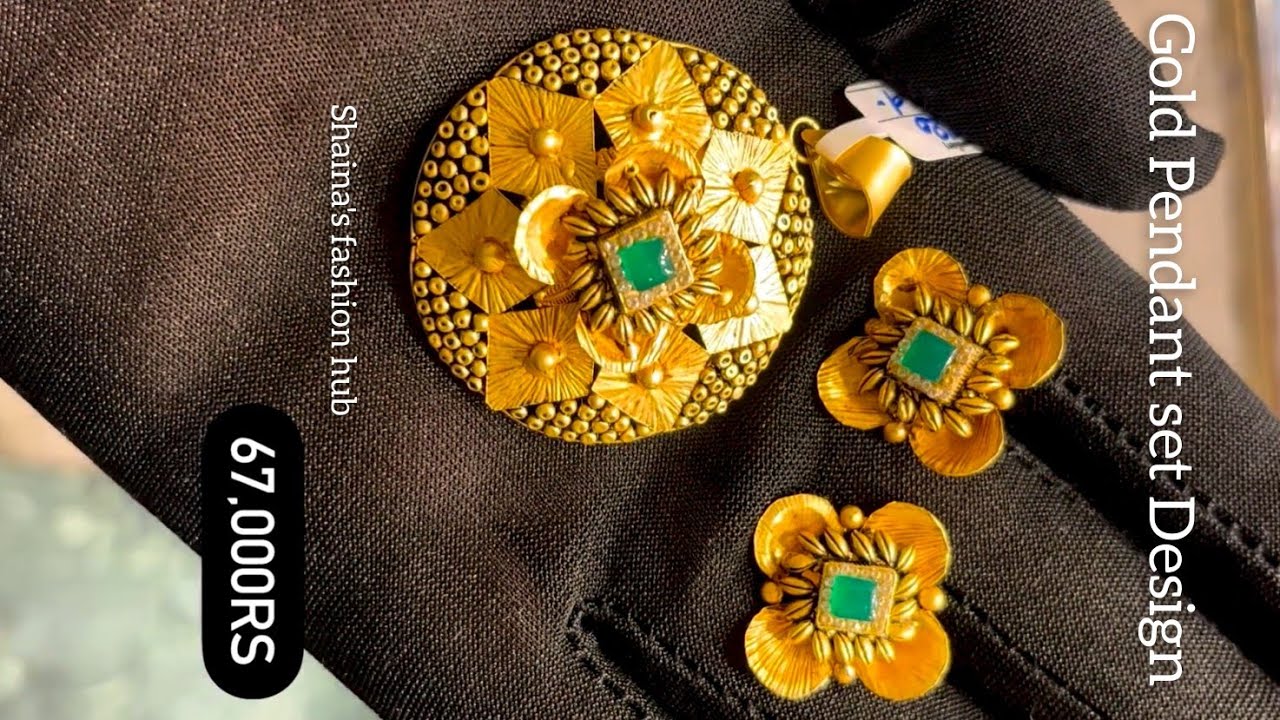 Latest Gold Pendant set Design with Price YouTube