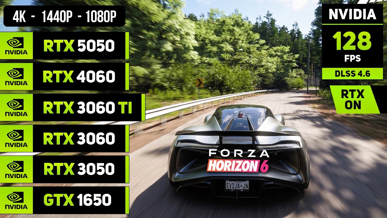 Forza Horizon 6 - RTX 5050, 4060, 3060 TI, 3060, 3050, GTX 1650