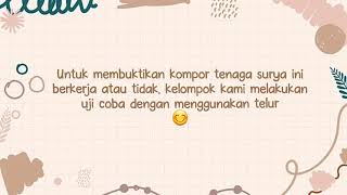 Membuat Kompor Tenaga Surya